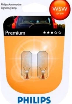 Philips W5W Premium autolamppu 12V 5W 2 kpl