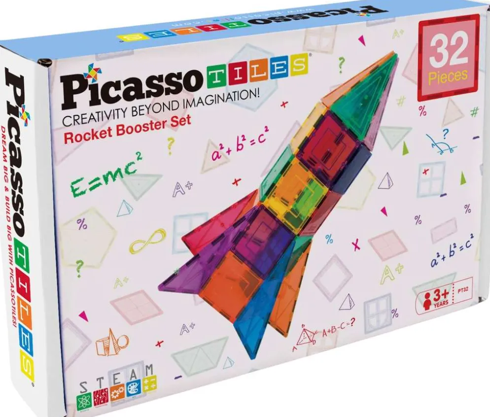 PicassoTiles magneettinen rakennussarja Rocket Booster 32 osaa