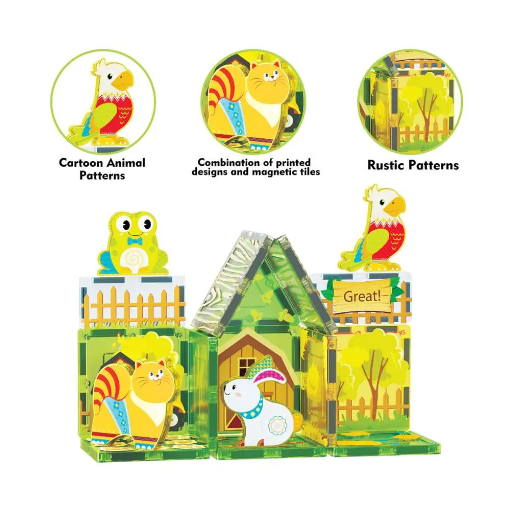 PicassoTiles magneettinen rakennussarja Farmi 26 osaa