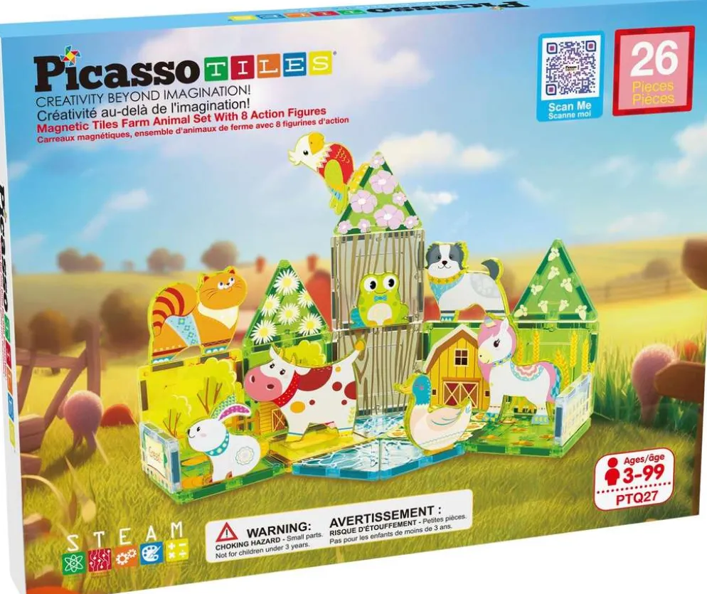 PicassoTiles magneettinen rakennussarja Farmi 26 osaa