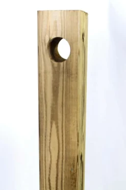 Piippo kestopuinen köysitolppa reiällä 75x75x1200mm 40mm