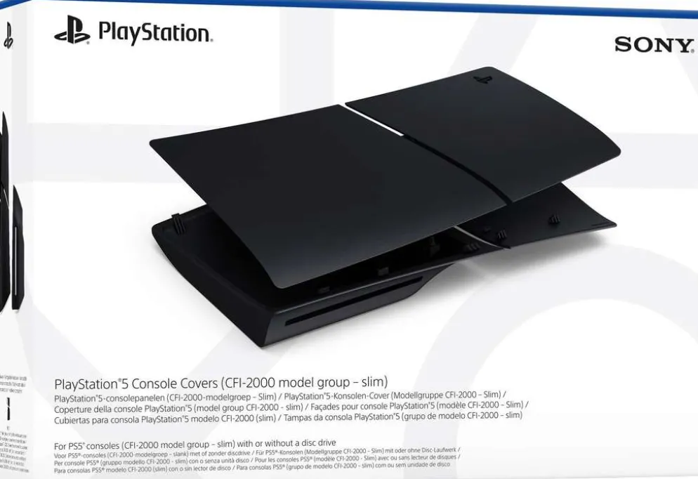 PlayStation 5-konsolin vaihtokannet musta (slim-konsoliin)