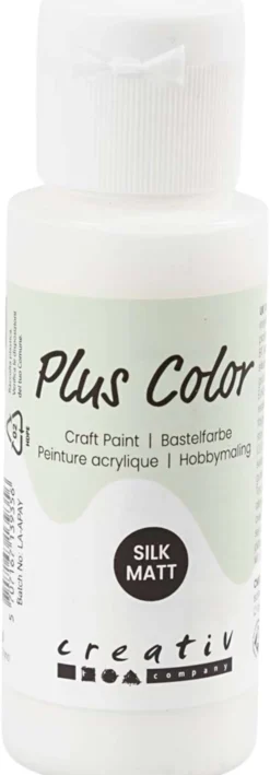 Plus Color askartelumaali 60 ml valkoinen