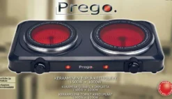 Prego keraaminen keittolevy 2-osainen 1500W +1000W