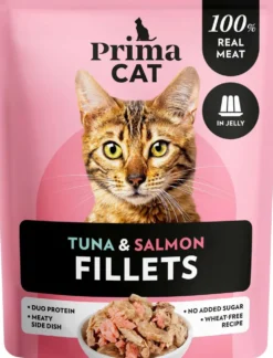 PrimaCat Fillets Tonnikalaa ja lohta hyytelössä 50 g