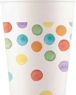 Procos FSC kartonkimuki 200ml Multiwatercolor Dots 8 kpl