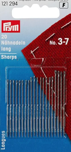 Prym ompeluneulalajitelma koot 3-7 Sharps 20 kpl/pakkaus