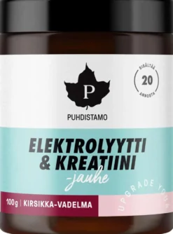 Puhdistamo Elektrolyytti & Kreatiini -jauhe Kirsikka-Vadelma 100g