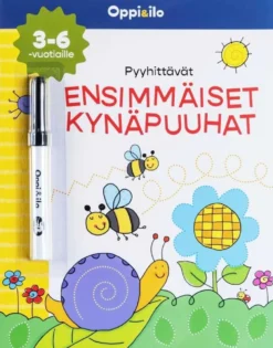 Pyyhittävät ensimmäiset kynäpuuhat -puuhakirja 3-6 v