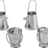 Rayher Hobby metallinen kastelukannu + ämpäri, 2 tyyppiä, 2-3 cm, itsepalveluarkki 4 kpl
