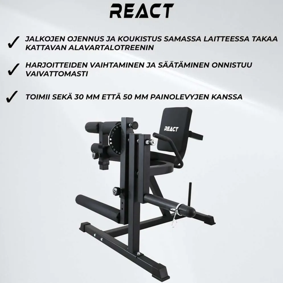 React Jalkojen Ojennus/koukistuslaite 100