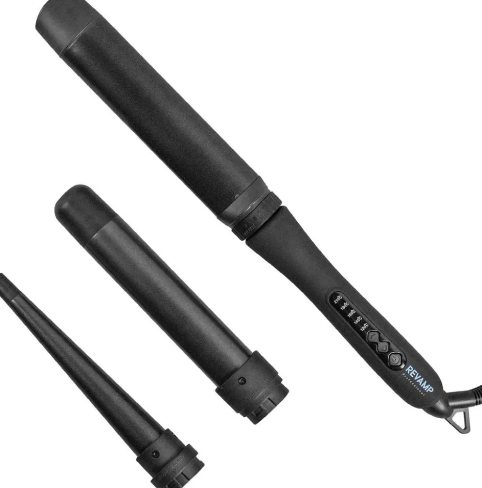 Revamp Progloss keraaminen kiharruspuikko 3-in-1 Multiform Curl & Wave