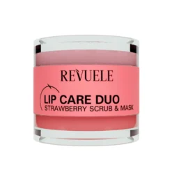 Revuele Lip Scurb & Mask, mansikka. Mansikan tuoksuinen huulten hoito setti.