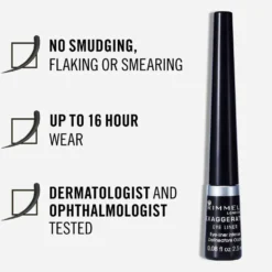 Rimmel 2,5ml Scandaleyes Liquid Eyeliner 001 Black nestemäinen silmänrajausväri