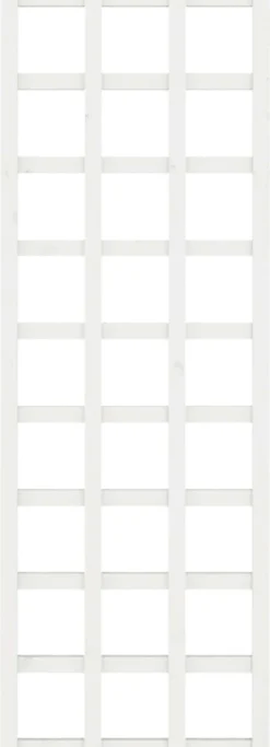 Ritilä/aitaelementti, valkoinen, 60x180cm, Materiaalivahvuus 15x38mm