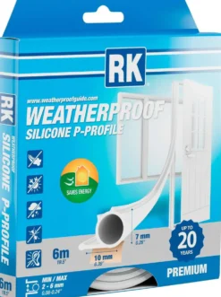 RK silikonitiiviste P-profiili 7mm 6m valkoinen
