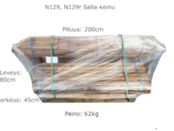 Salla-keinu, perinnemalli, ruskea kestopuu