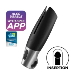 Satisfyer Power Masturbator musta / hopea