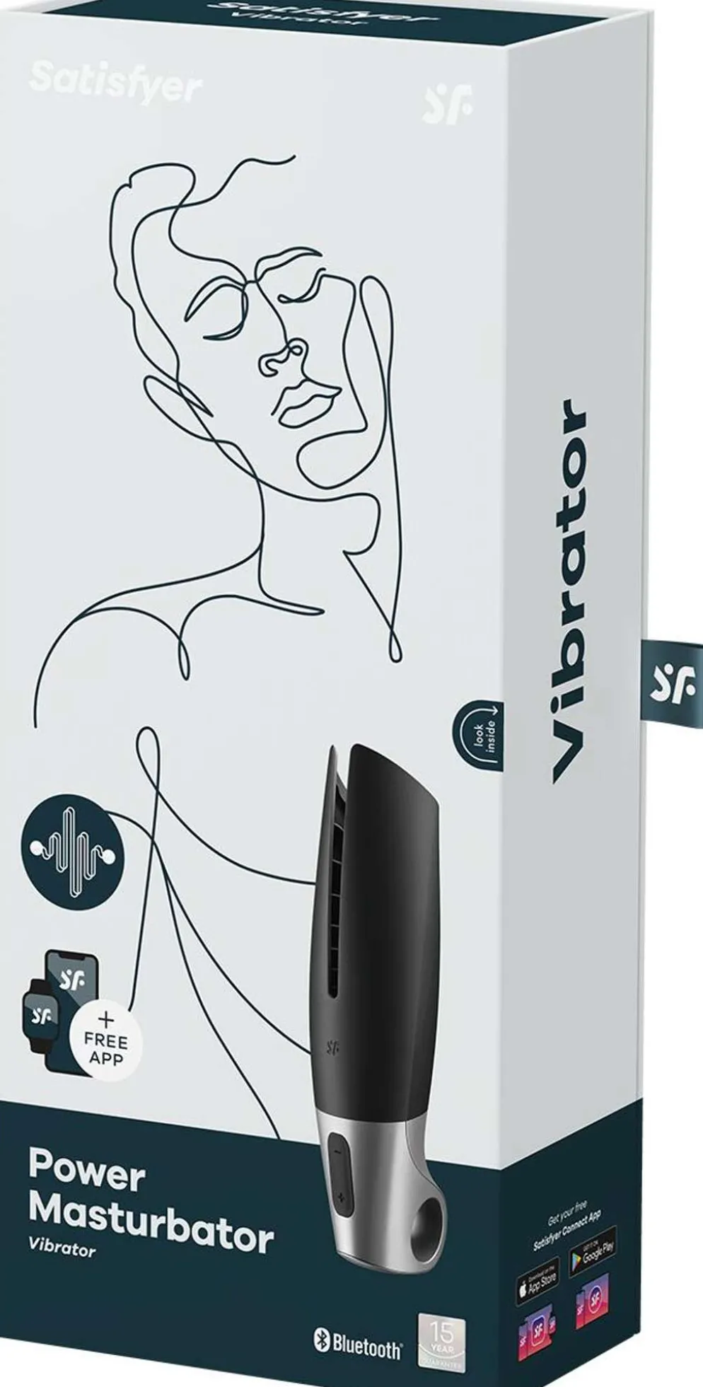 Satisfyer Power Masturbator musta / hopea