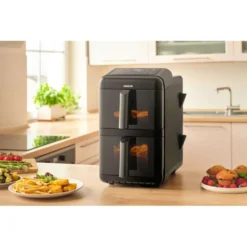SENCOR Dual Air Fryer kiertoilmakypsennin SFR 1250BK