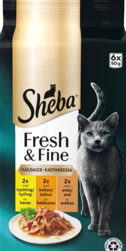 Sheba Fresh & Fine Siipikarjalajitelma kastikkeessa 6x50g