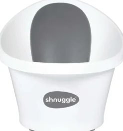 Shnuggle harmaa vauvan kylpyamme on suunniteltu tekemään kylpemisestä vähemmän stressaavaa vanhemmille ja hauskaa vauvalle.