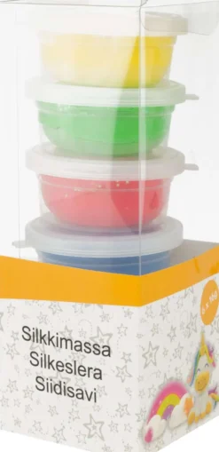 Silkkimassa 6 kpl glittervärit