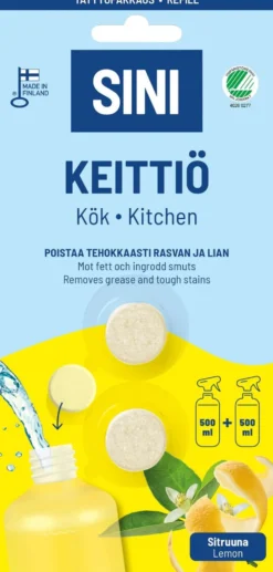 SINI keittiöpuhdistusaine täyttöpakkaus - 2 tablettia