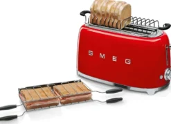 Smeg Leivänpaahdin TSF02RDEU 4-viipaleen punainen