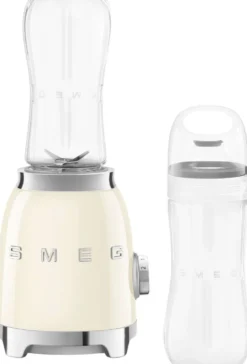 Smeg PBF01CREU pieni tehosekoitin kahdella 600ml pullolla, kerma
