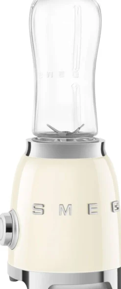 Smeg PBF01CREU pieni tehosekoitin kahdella 600ml pullolla, kerma