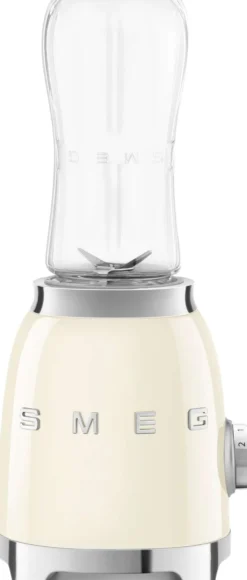 Smeg PBF01CREU pieni tehosekoitin kahdella 600ml pullolla, kerma