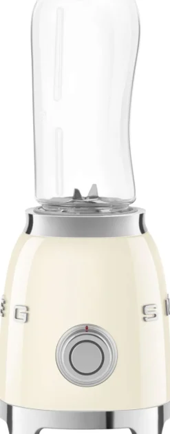 Smeg PBF01CREU pieni tehosekoitin kahdella 600ml pullolla, kerma