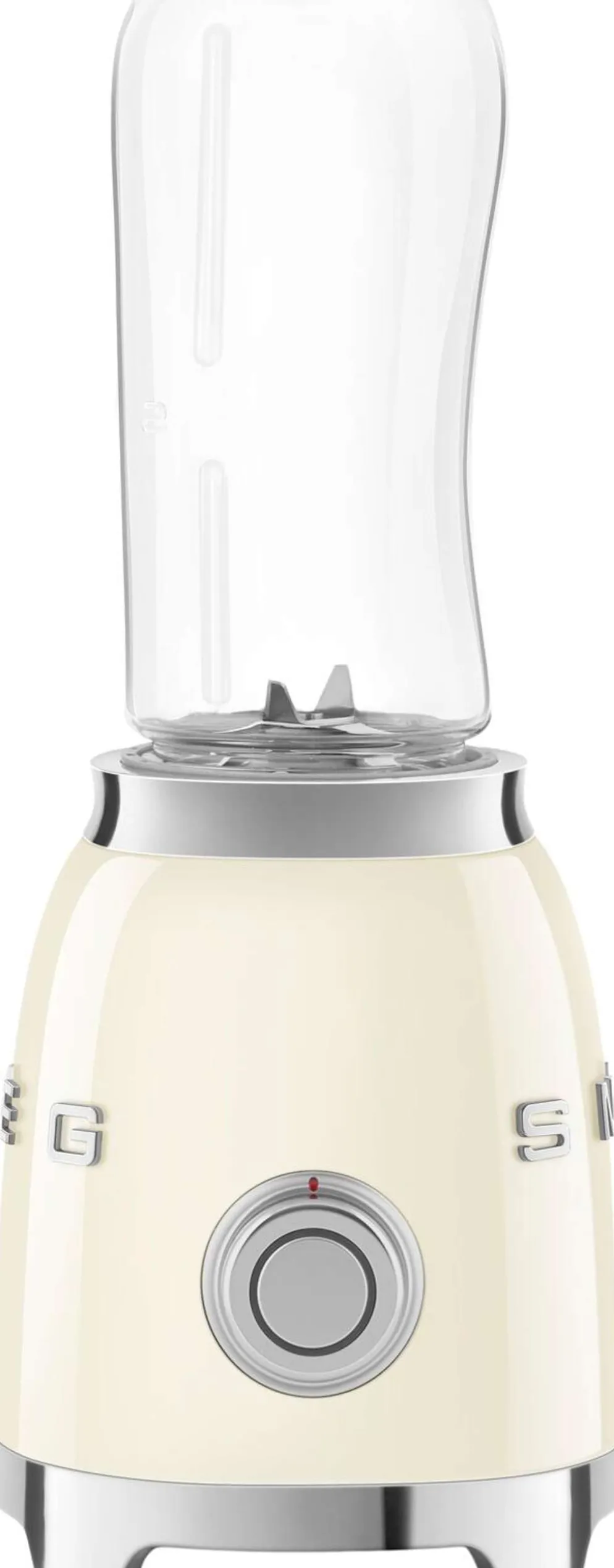 Smeg PBF01CREU pieni tehosekoitin kahdella 600ml pullolla, kerma