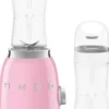 Smeg PBF01PKEU pieni tehosekoitin kahdella 600ml pullolla, pinkki