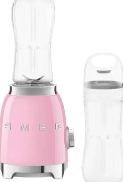 Smeg PBF01PKEU pieni tehosekoitin kahdella 600ml pullolla, pinkki