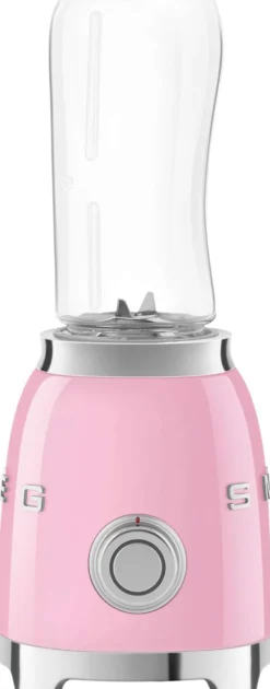 Smeg PBF01PKEU pieni tehosekoitin kahdella 600ml pullolla, pinkki