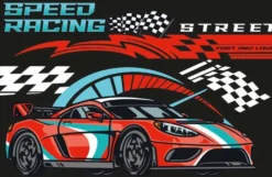 Speed Racing kirjoitusalusta 60x40cm displayssa