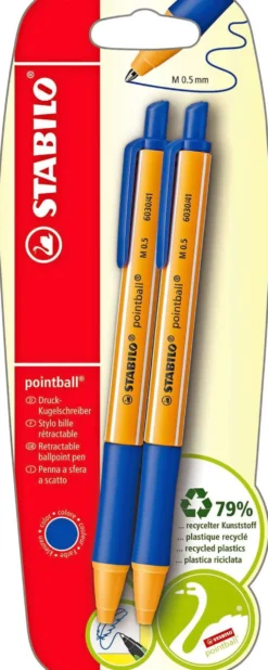 Stabilo kuulakärkikynä Pointball sininen 2kpl