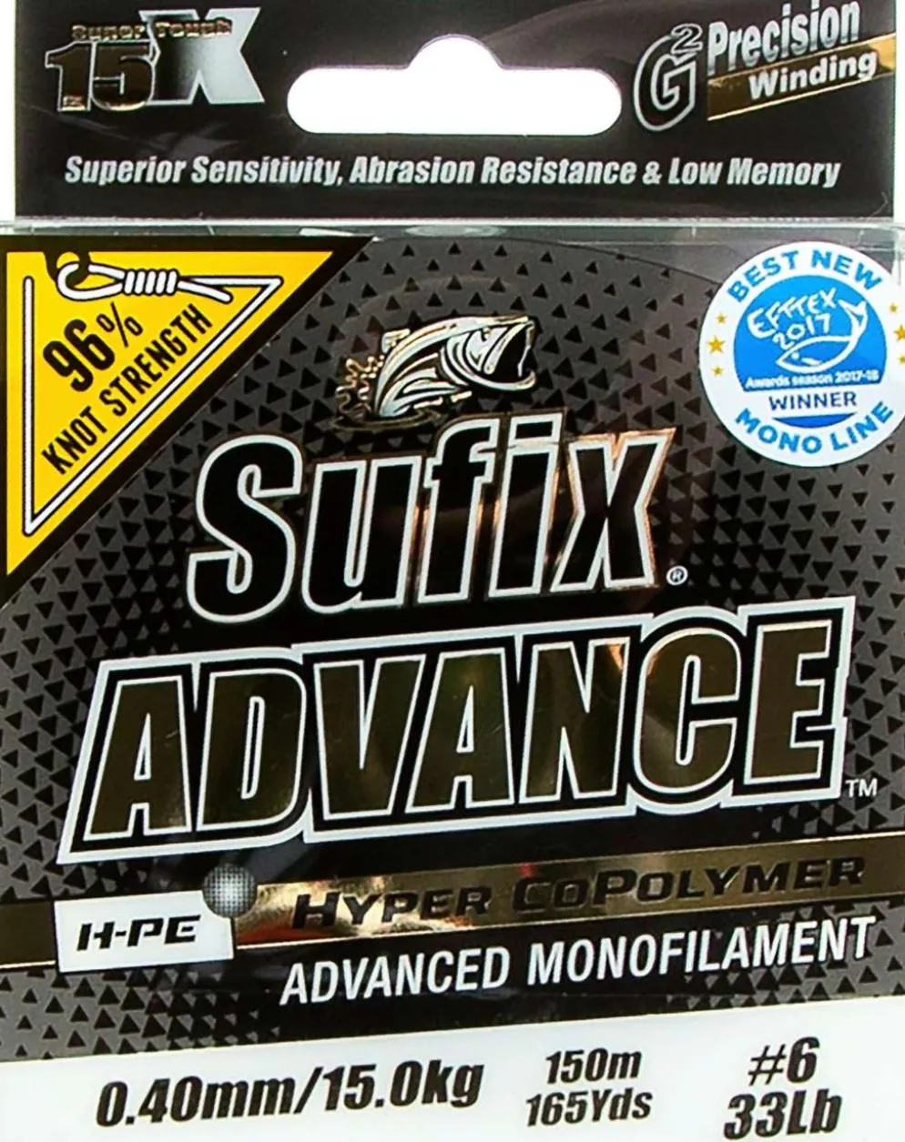 Sufix Advance 150m 0,40mm / 15,0kg kirkas monofiilisiima