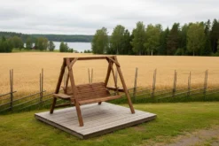 Tammiston Puu Keinu Salla Lux istuinleveys 160cm, kestopuu ruskea