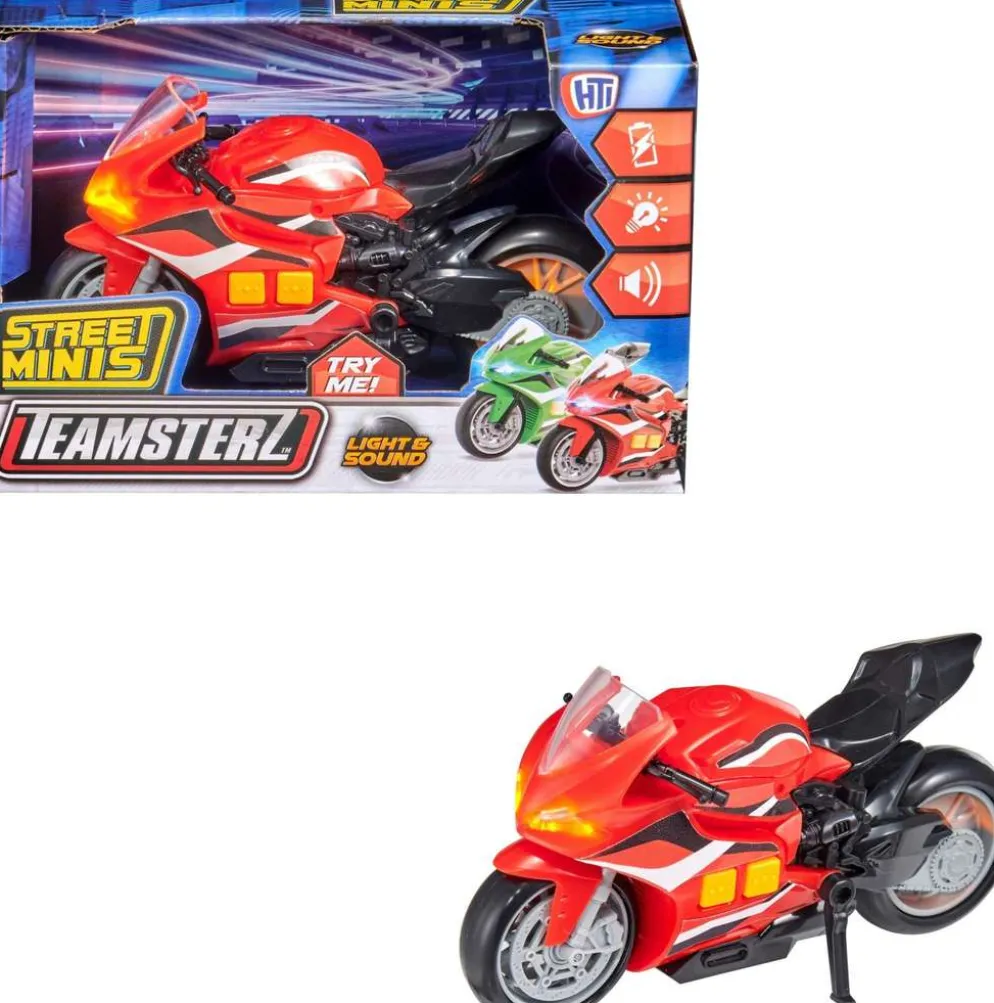 Teamsterz Mighty Machines Street Minis moottoripyörä äänillä ja valoilla