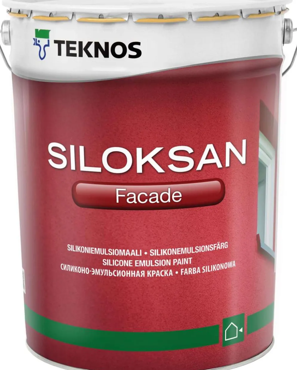 Teknos kiviainespintamaali Siloksan Facade 18 l PM1 valkoinen sävytettävissä täyshimmeä