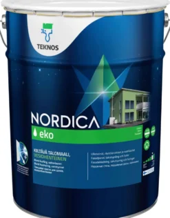 Teknos talomaali Nordica Eko 18 l PM1 valkoinen sävytettävissä kiiltävä