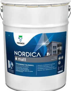 Teknos talomaali Nordica Matt 18 l PM1 valkoinen sävytettävissä täyshimmeä