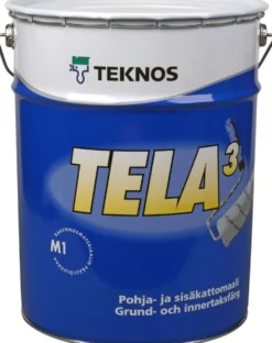 Teknos Tela 3 pohja- ja sisäkattomaali 18L valkoinen täyshimmeä