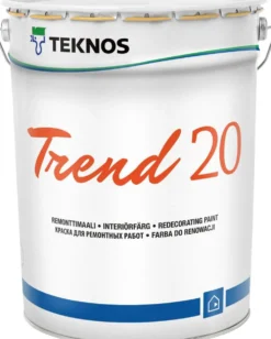 Teknos Trend 20 remonttimaali 18L PM1 valkoinen sävytettävissä puolihimmeä