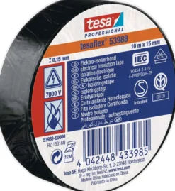Tesa eristysteippi musta 10m x 15mm