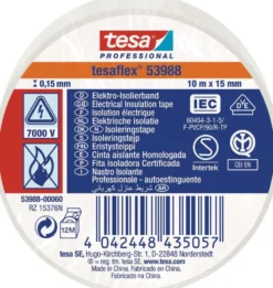 Tesa eristysteippi valkoinen 15m x 10mm
