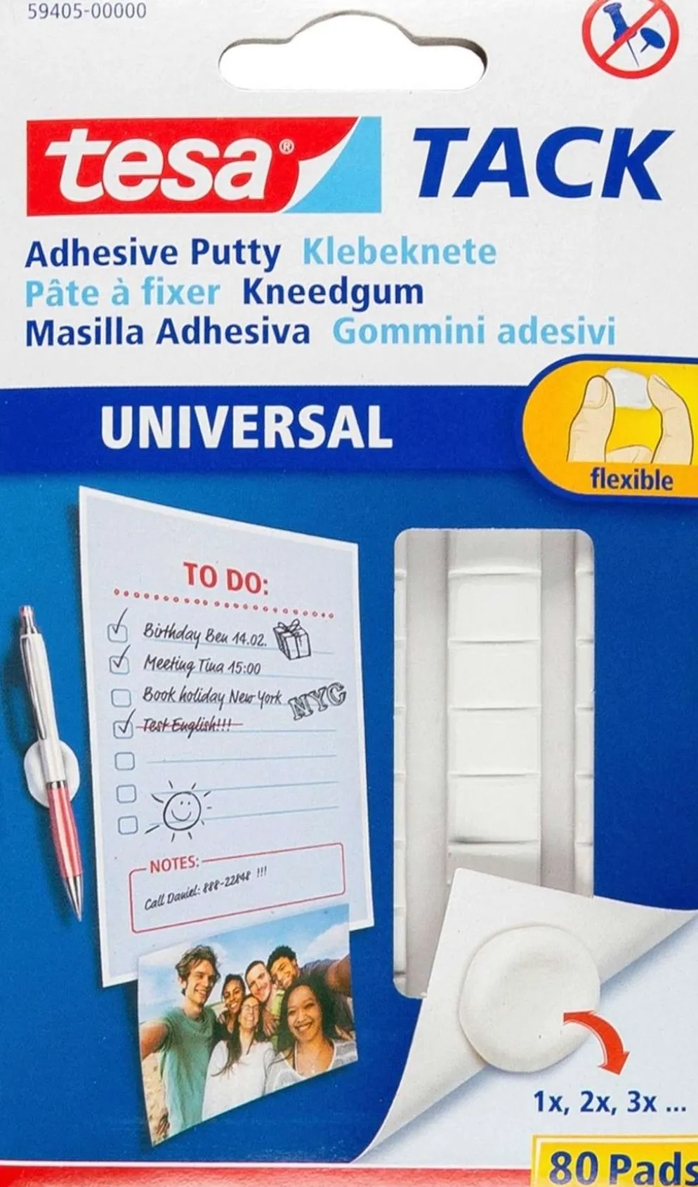 Tesa Tack 80 kpl valkoinen sinitarra